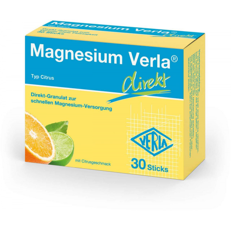 Magnesium Verla Direkt Citrus 30 Granulatbeutel