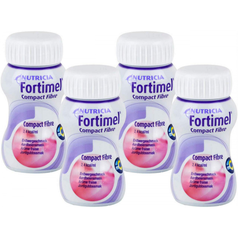 Fortimel Compact Fibre Erdbeere 8 X 4 X 125 ml Flüssigkeit