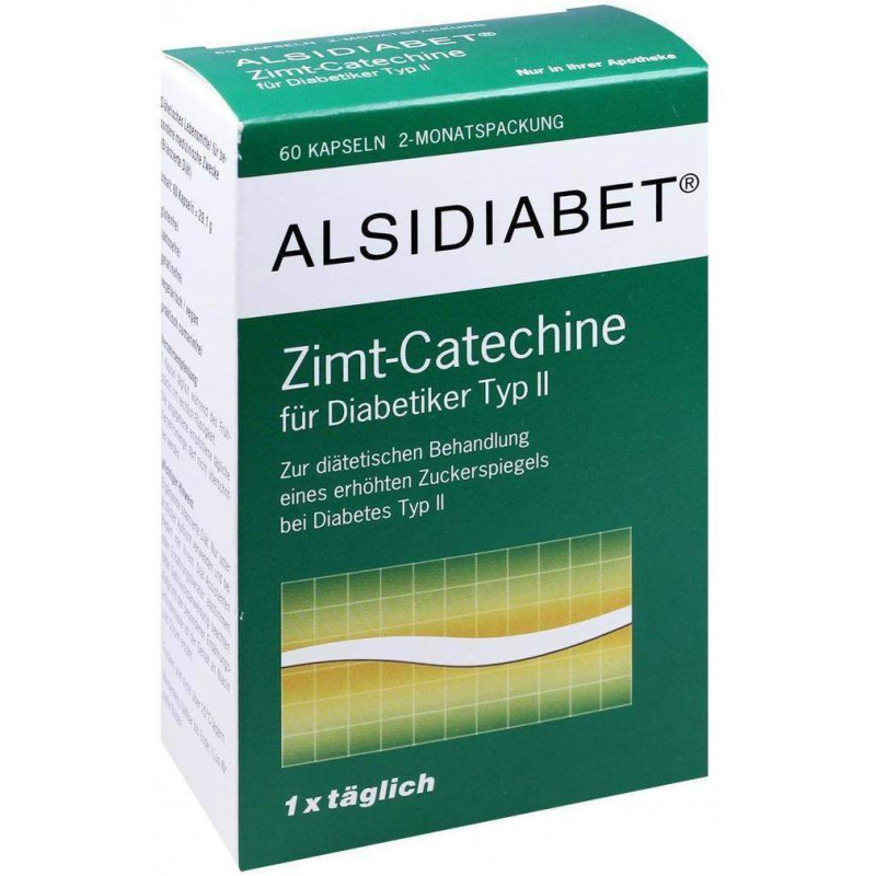 Alsidiabet Zimt Catechine Für Diabetes Typ II 60 Kapseln
