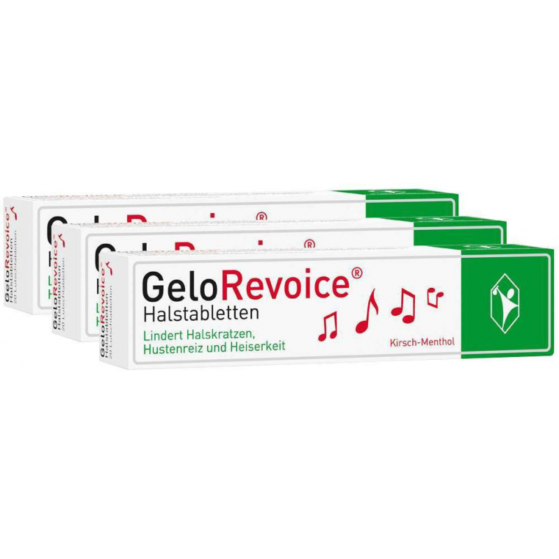 GeloRevoice Halstabletten Kirsch - Menthol 3 x 20 Lutschtabletten