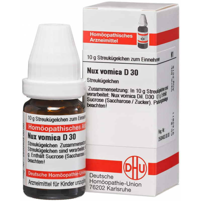 Dhu Nux Vomica D30 10 G Globuli