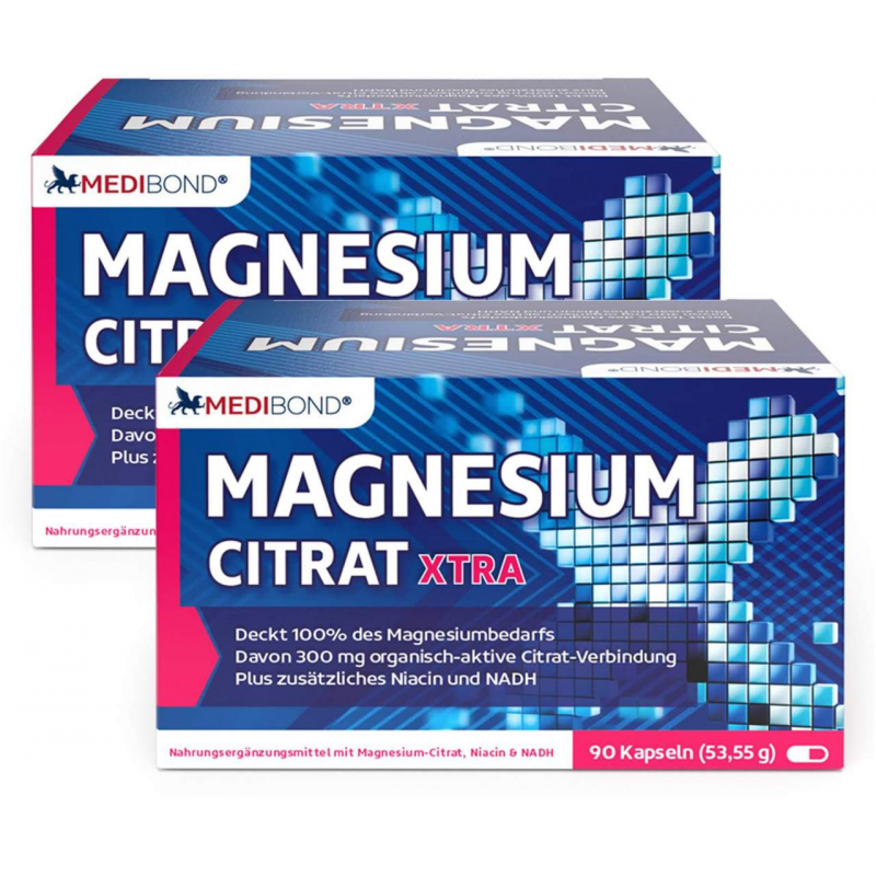 2 x Magnesium Citrat XTRA Medibond 90 Kapseln