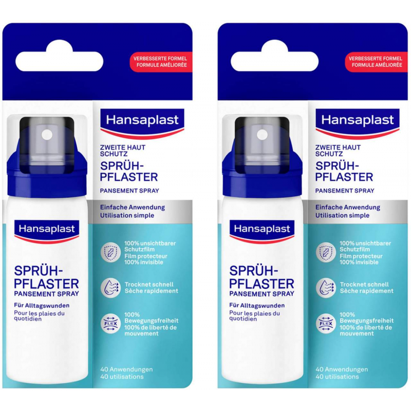 Hansaplast Zweite Haut Schutz Sprühpflaster 2 x 40 ml