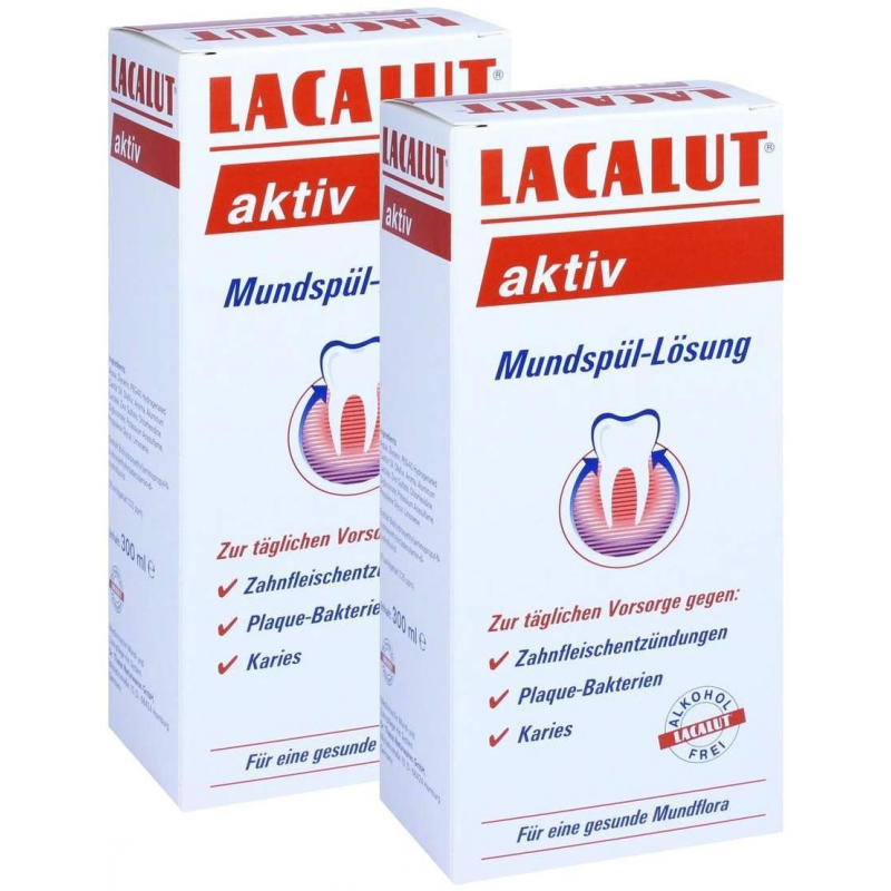Lacalut Aktiv Mundspüllösung 2 x 300 ml Lösung