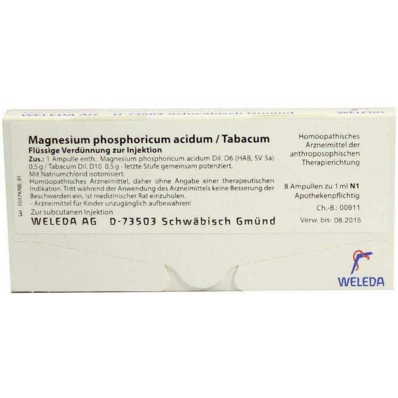 Weleda Magnesium Phosphoricum Acidum Tabacum 8 X 1 ml Ampullen