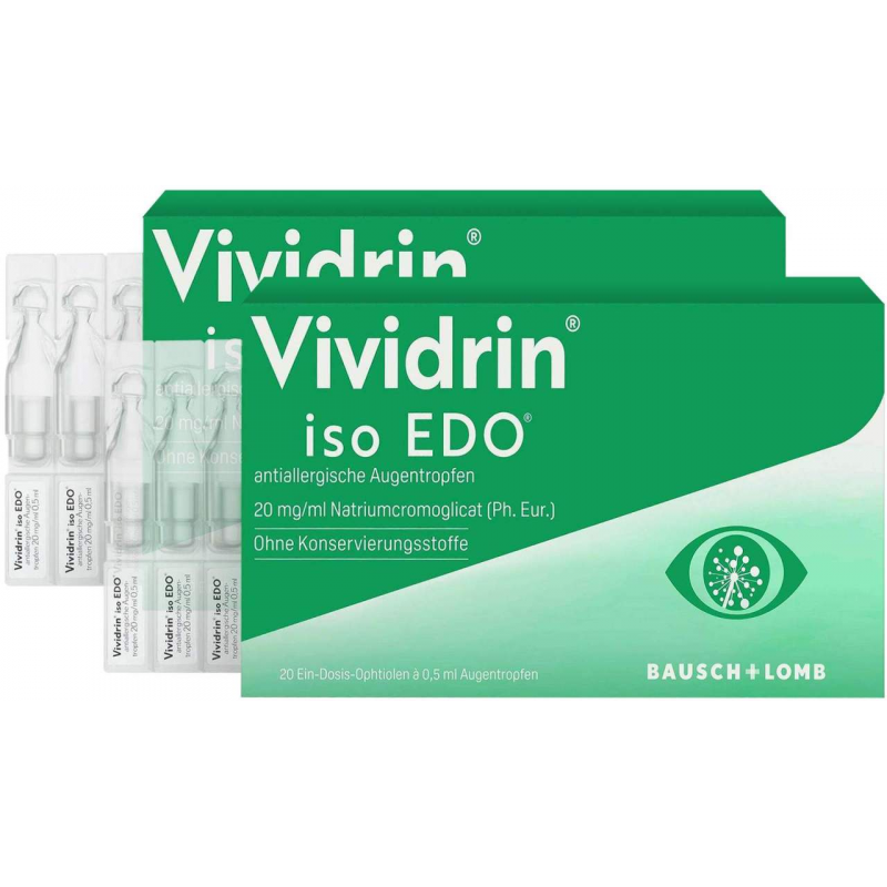 Vividrin iso EDO 2 x antiallergische Augentropfen 20 x 0,5 ml