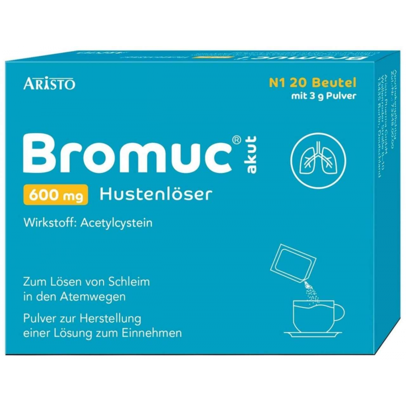 Bromuc Akut 600 mg Hustenlöser 20 Beutel