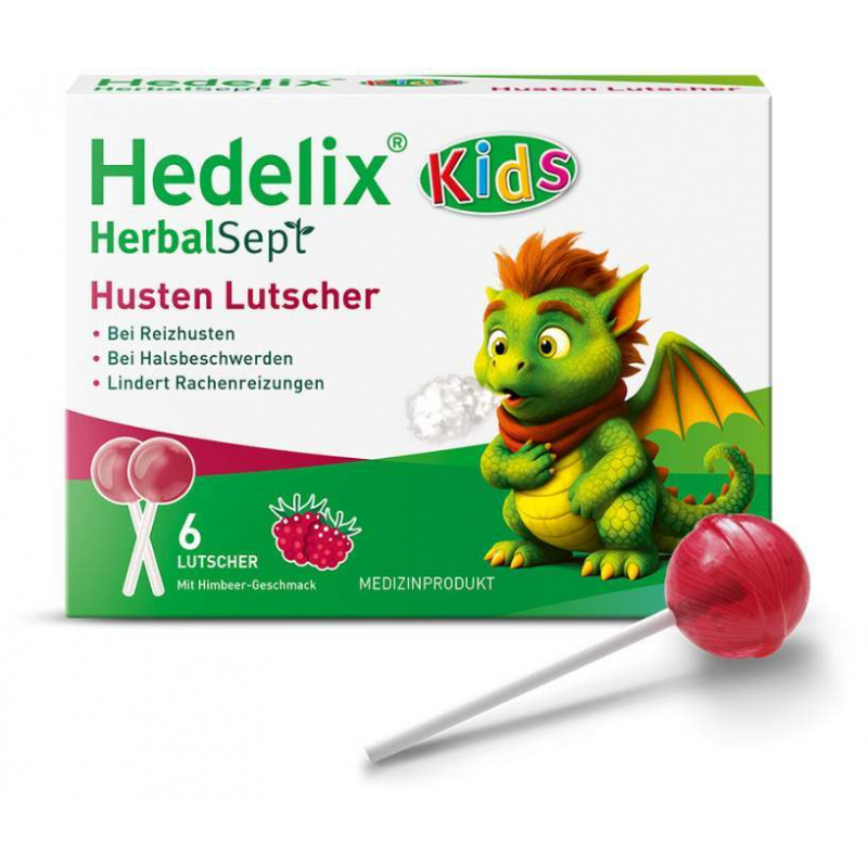 Hedelix HerbalSept Husten Lutscher Kids 6 Stück