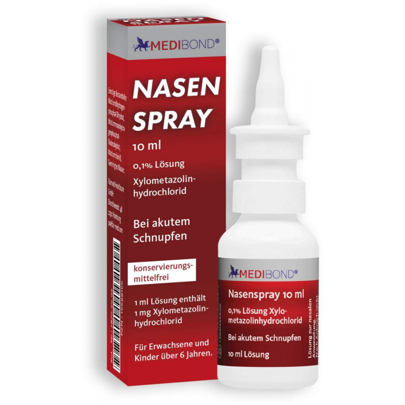 Nasenspray Medibond 10 ml 0,1% Lösung Xylometazolin