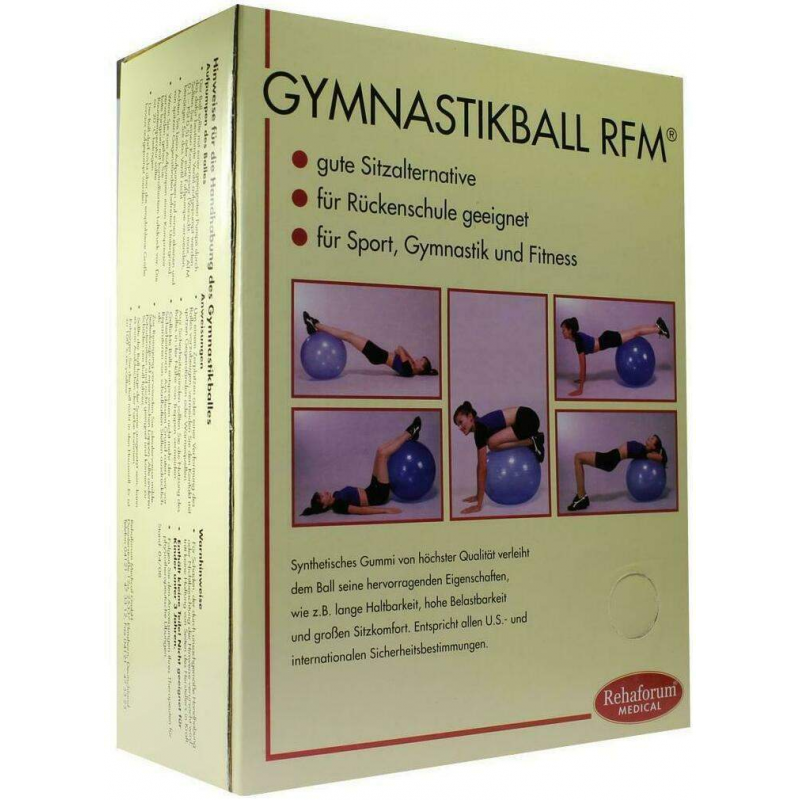 Gymnastikball Rehaforum 65 cm Blau Metallic