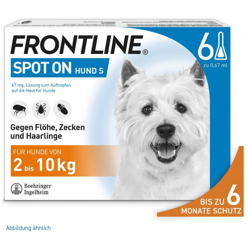 Frontline Spot On Hund S 2-10 kg 6 Pipetten