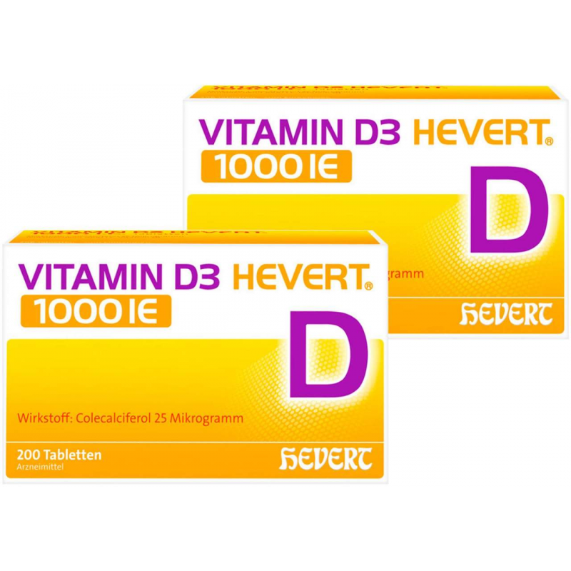 Vitamin D3 Hevert 1000 I.E. Tabletten 2 x 200 Stück
