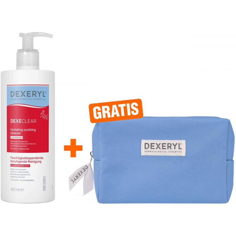 Dexeryl Dexeclear feuchtigkeitsspendende Reinigung 400 ml + gratis Kosmetiktasche 1 Stück