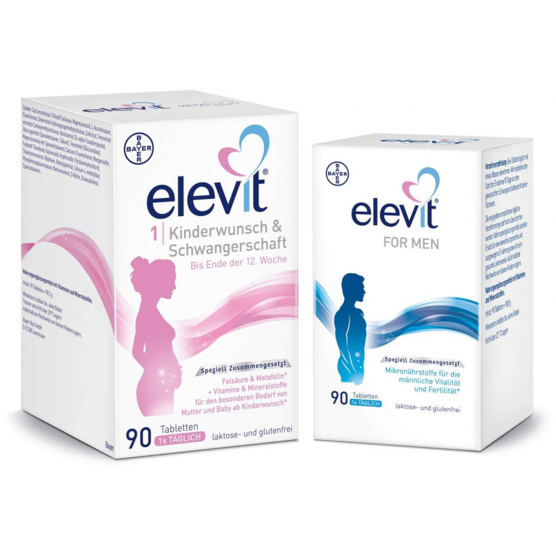 Elevit 1 Kinderwunsch & Schwangerschaft 90 Tabletten + Elevit for Men 90 Tabletten