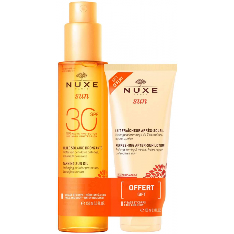 NUXE Sun Set Sonnenöl Gesicht & Körper LSF30 150 ml + gratis After Sun 100 ml