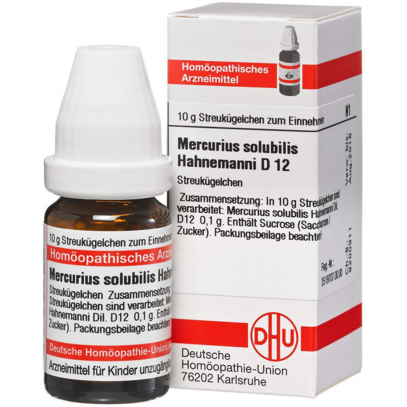 Mercurius Solubilis Hahnenmanni D12 Dhu 10 G Globuli