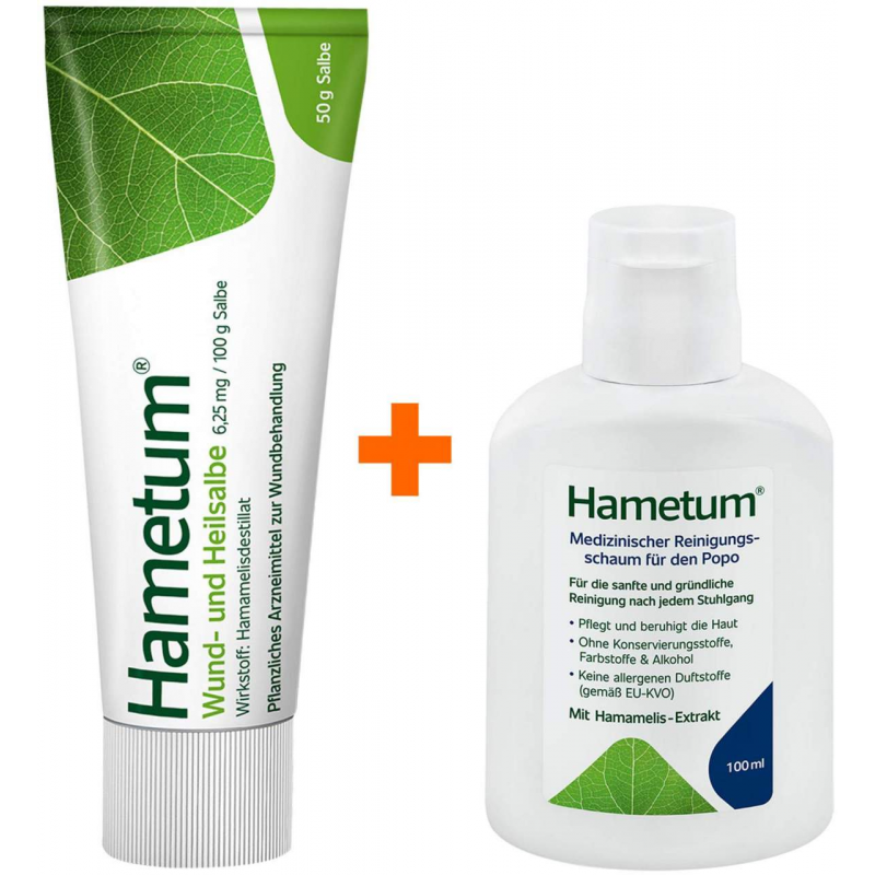 Hametum Wund - und Heilsalbe 50 g + Medizinischer Reinigungsschaum 100 ml