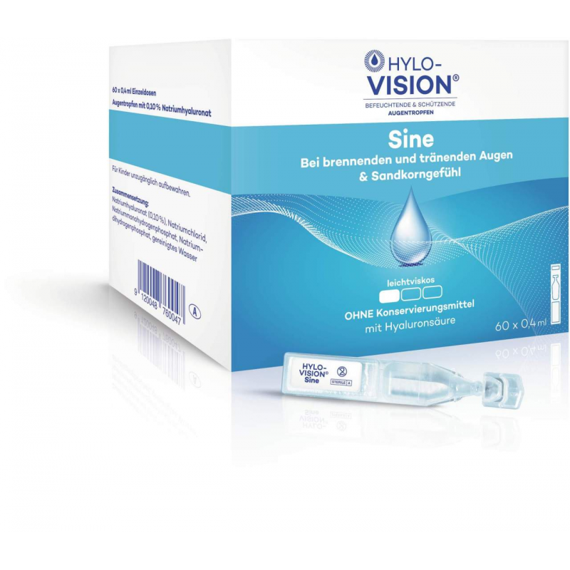 Hylo-Vision Sine 60 x 0,4 ml Einzeldosispipetten