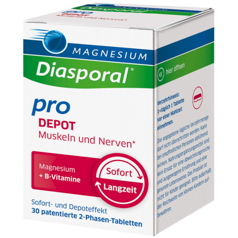 Magnesium Diasporal Pro DEPOT Muskeln und Nerven Tabletten 30 Stück