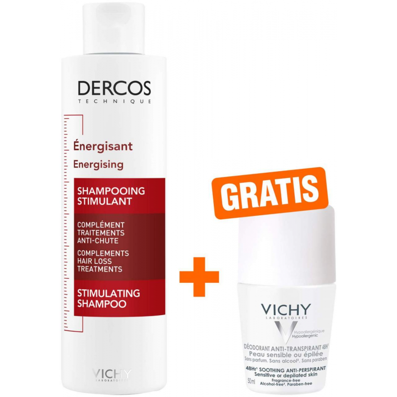 Vichy Dercos Vital Sham.m.Aminexil 200 ml + gratis Vichy Deo Roll-on Anti Flecken 48h 50ml