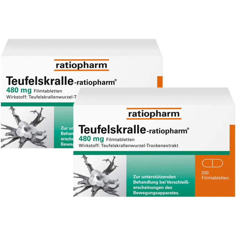 Teufelskralle-ratiopharm 480 mg 2 x 200 Filmtabletten