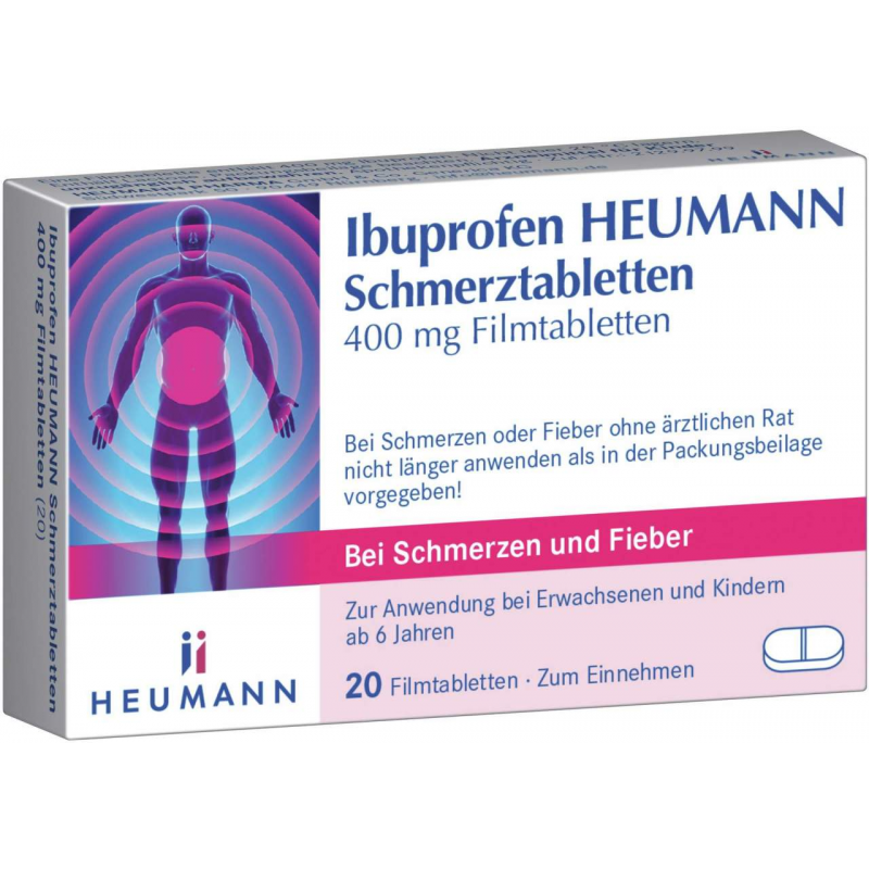 Ibuprofen Heumann Schmerztabletten 400mg 20 Filmtabletten