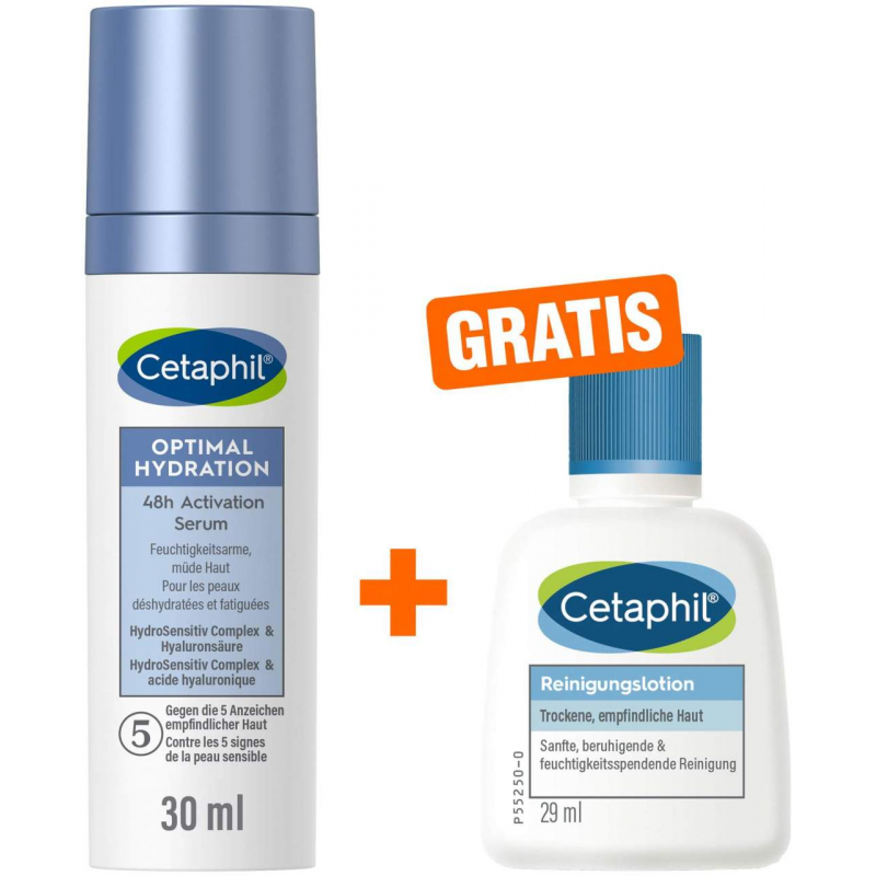 Cetaphil Optimal Hydration 48h Activation Serum 30 ml + Cetaphil Reinigungslotion 29 ml