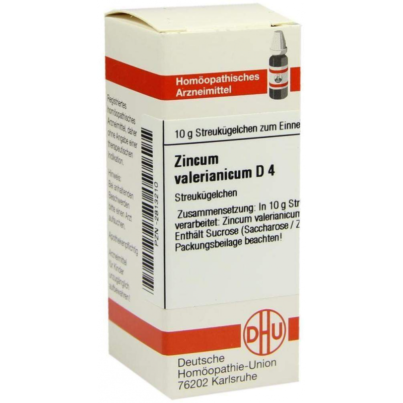 Dhu Zincum Valerianicum D4 10 G Globuli