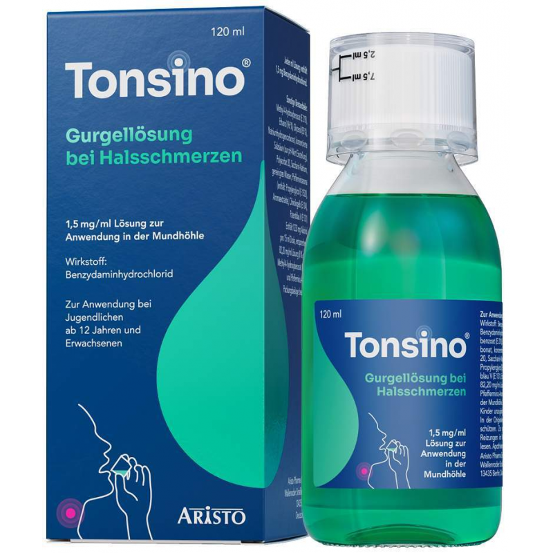 Tonsino Gurgellösung bei Halsschmerzen 120 ml
