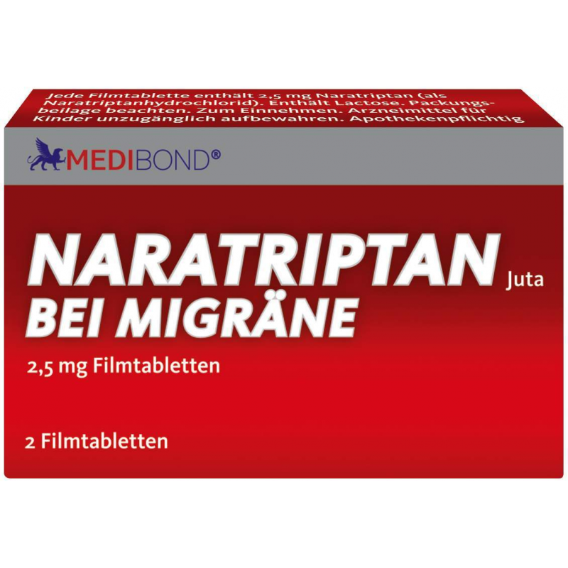 Naratriptan Medibond bei Migräne 2,5 mg 2 Filmtabletten