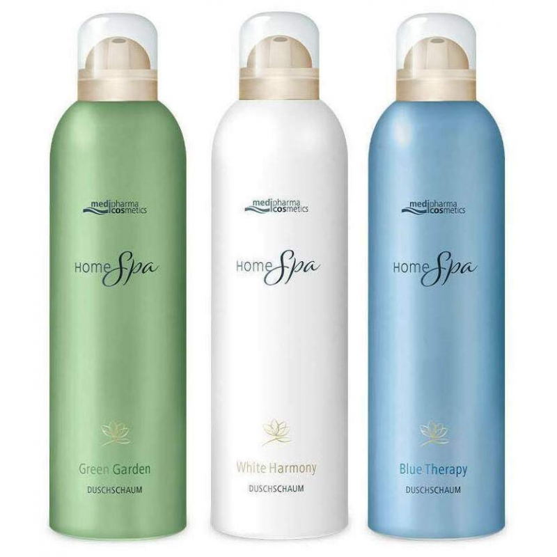 medipharma cosmetics Home Spa Green Garden + Blue Therapy + White Harmony 3 x 200 ml Duschschaum