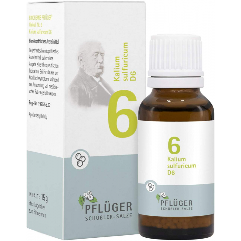 Biochemie Pflüger Nr. 6 Kalium Sulfuricum D6 15 G Globuli