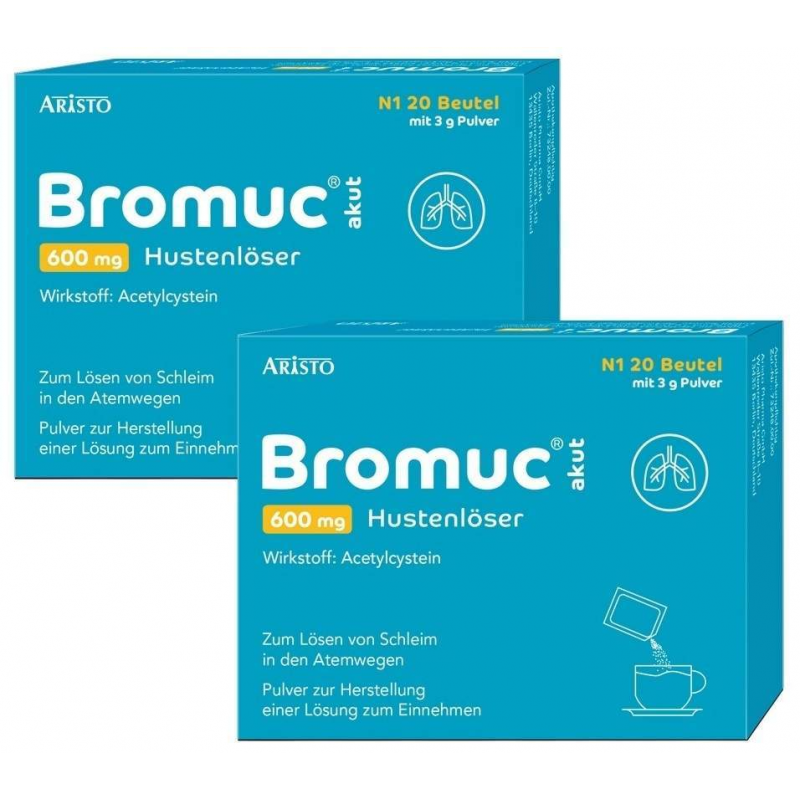 Bromuc Akut 600 mg Hustenlöser 2 x 20 Beutel