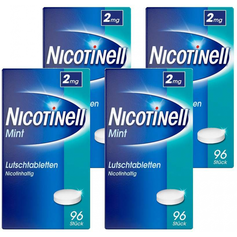 Nicotinell Lutschtabletten 2 mg Mint 4 x 96 Stück