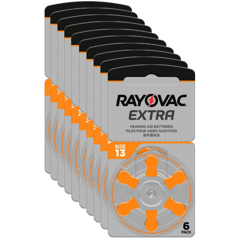 Rayovac Hörgerätebatterien 13 orange 10 x 6 Stück