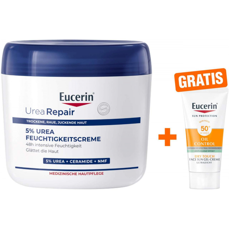Eucerin UreaRepair PLUS Körpercreme 5% 450 ml + gratis Eucerin Sun Gel-Creme Oil Control 20 ml