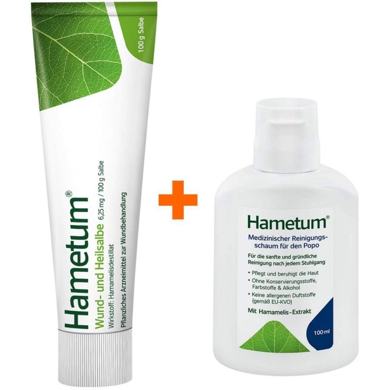 Hametum Wund - und Heilsalbe 100 g + Medizinischer Reinigungsschaum 100 ml