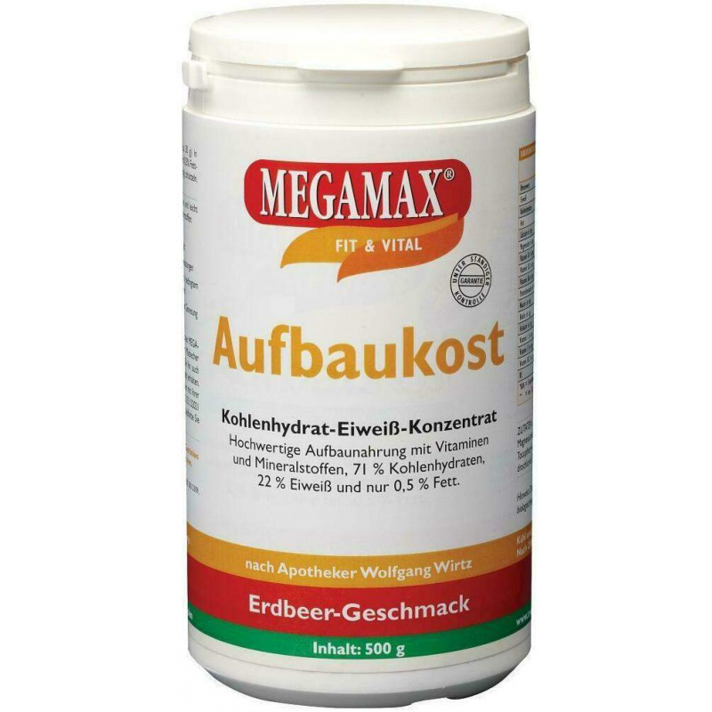 Megamax Aufbaukost Erdbeere 500 G Pulver