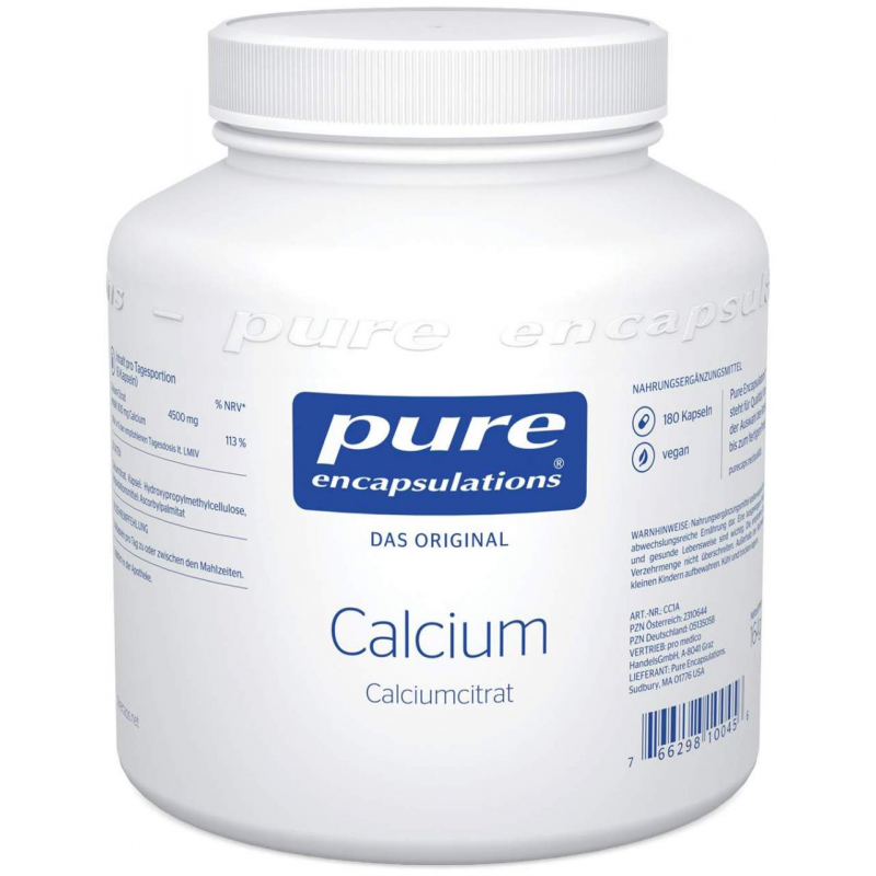 Pure Encapsulations Calciumcitrat 180 Kapseln