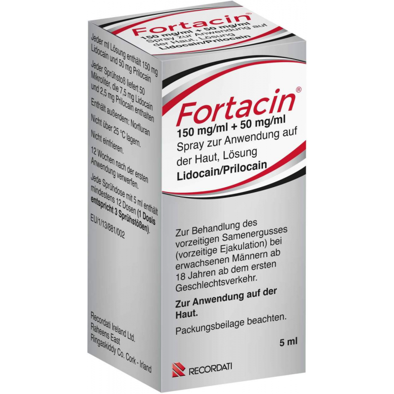 Fortacin 150 mg pro ml + 50 mg pro ml 5 ml Spray zur Anwendung auf der Haut 5 ml