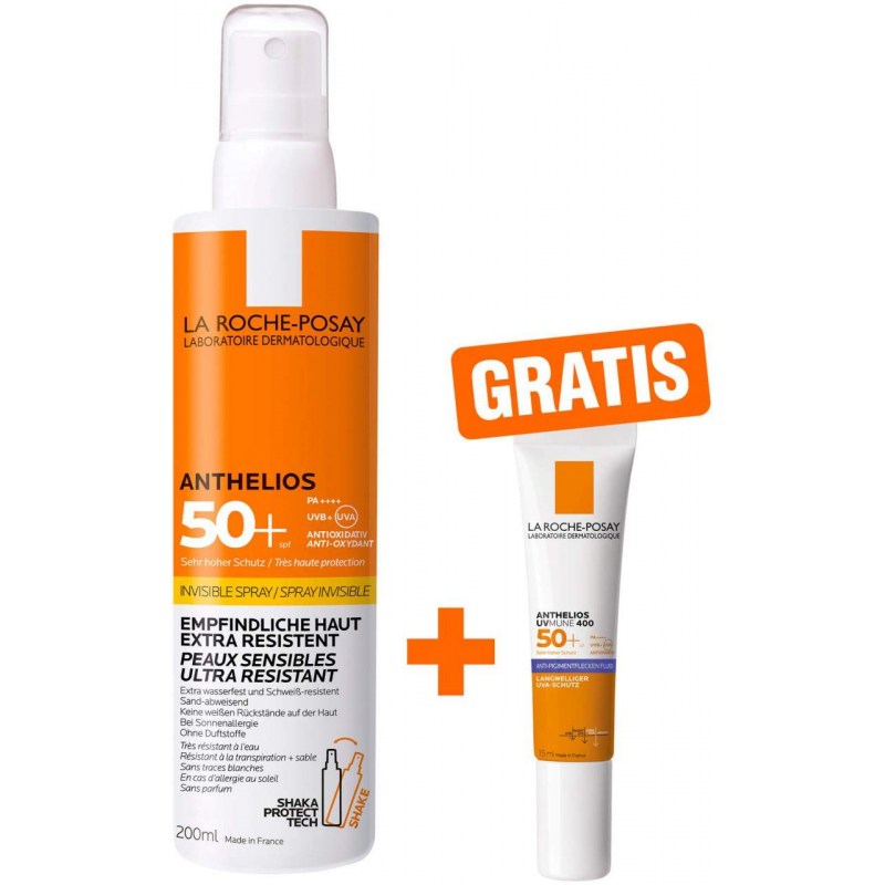 La Roche Posay Anthelios Invisible Spray LSF 50+ ohne Parfum 200 ml + gratis La Roche Posay Anti-Pigment Fluid 15 ml