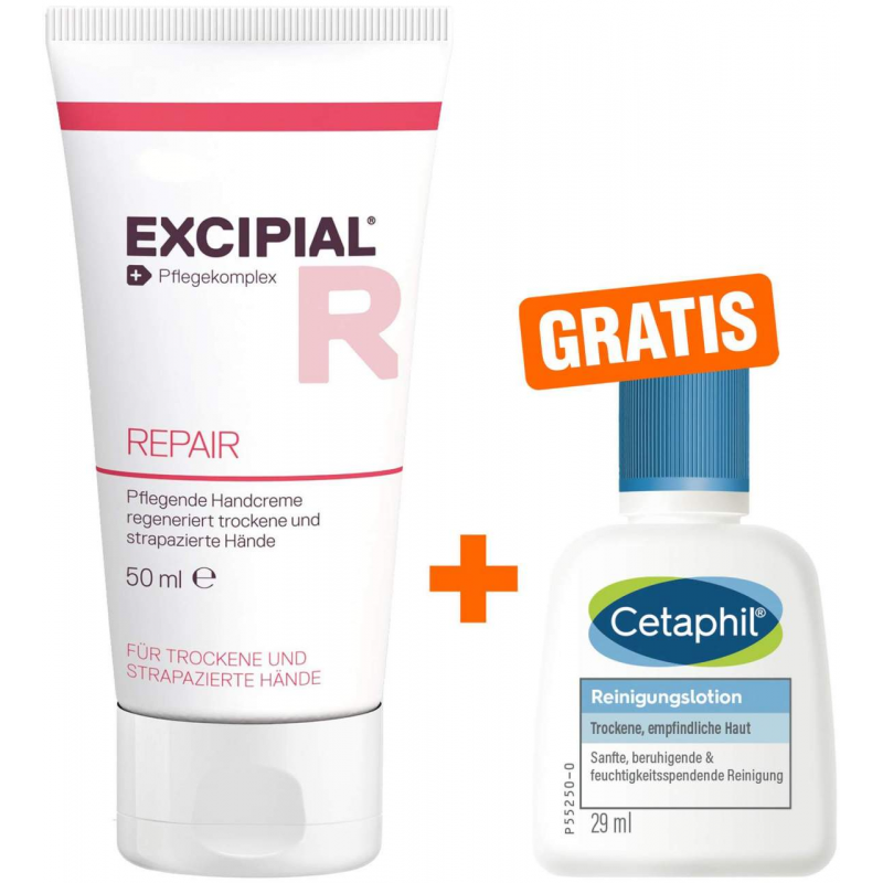 Excipial Repair Creme 50 ml + gratis Cetaphil Reinigungslotion 29 ml