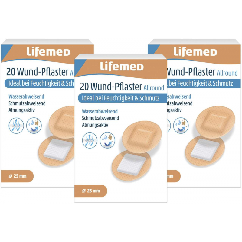 LIFEMED Wundpflaster allround rund 3er Set