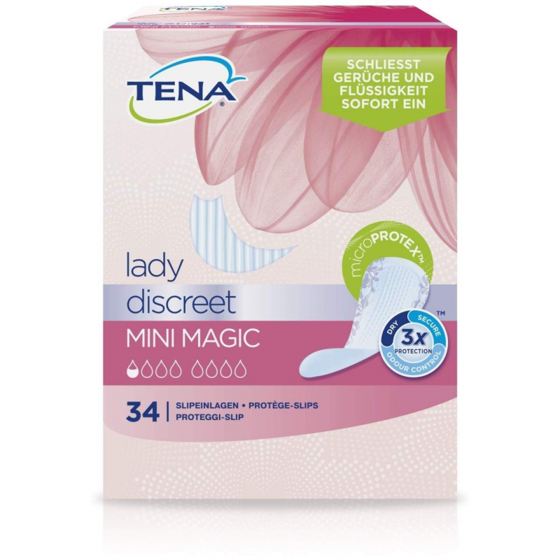 Tena Lady Discreet Mini Magic Einlagen 6 X 34 Stück