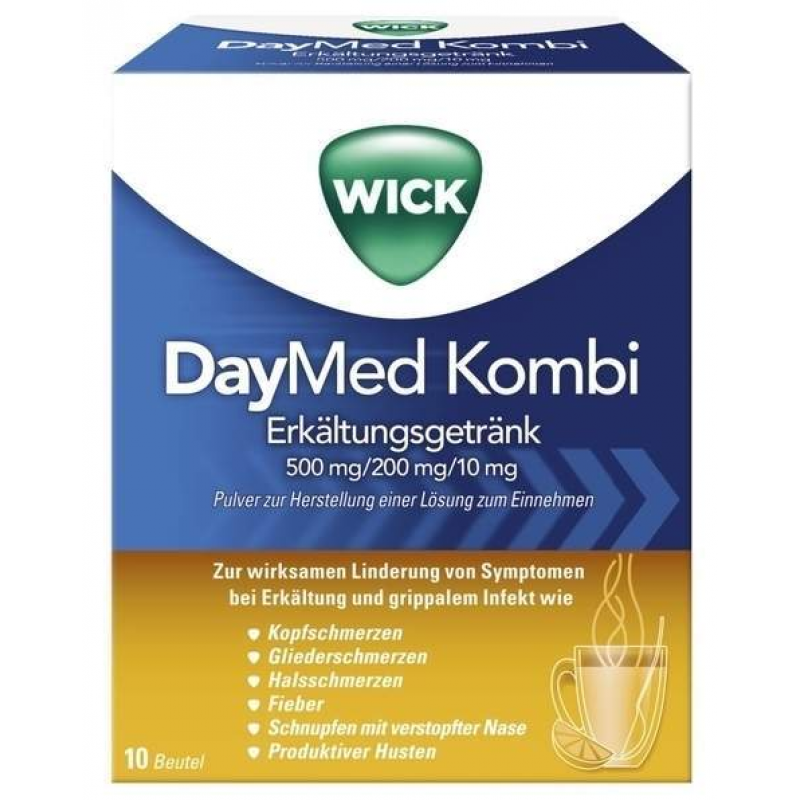 WICK DayMed Kombi Erkältungsgetränk 10 Beutel Pulver