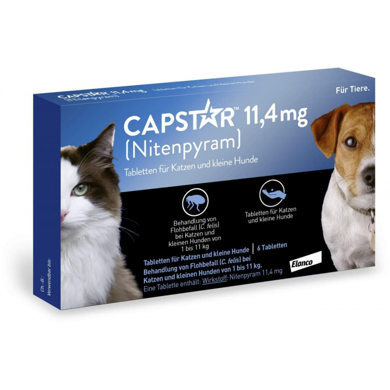 Capstar 11,4 mg für Katzen und kleine Hunde 6 Tabletten