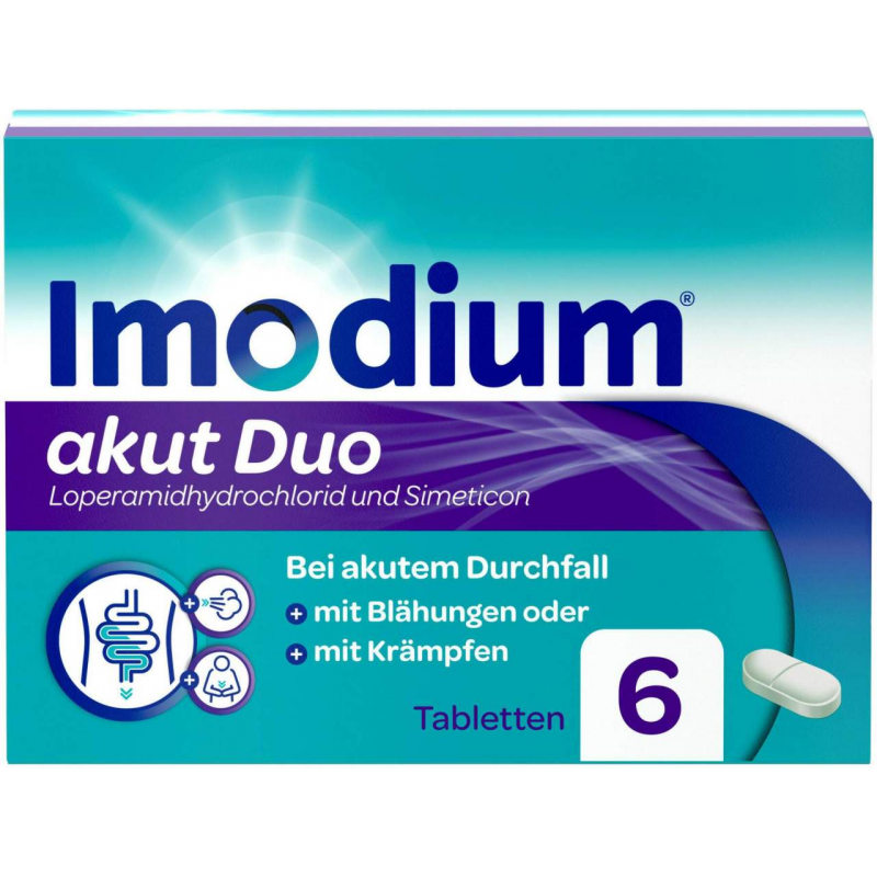 Imodium akut Duo 2 mg 125 mg 6 Tabletten