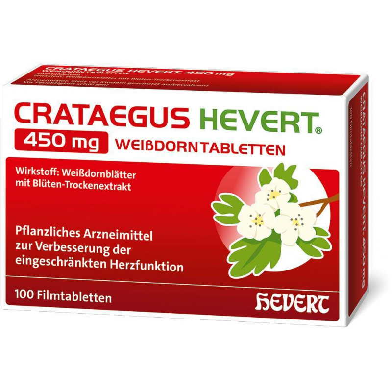 Crataegus Hevert 450 mg 100 Weißdorntabletten