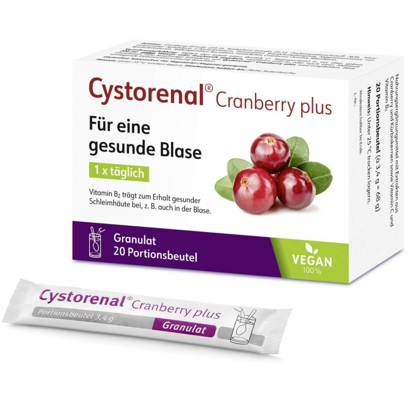 Cystorenal Cranberry Plus 20 Granulat Beutel