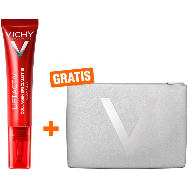 Vichy Liftactiv Collagen Specialist 16 Augenpflege 15 ml + gratis Kosmetiktasche